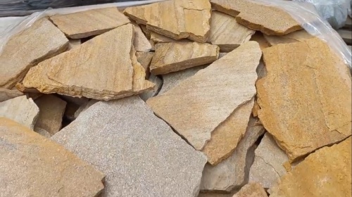 Плитняк златолит жёлтый для цоколя купить в Раменском