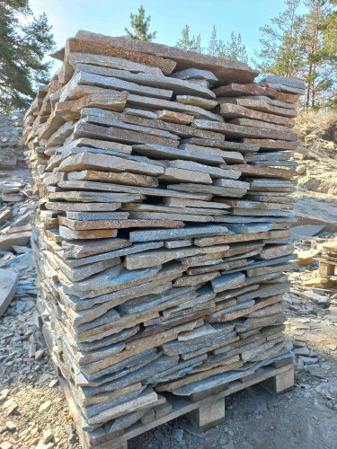 Плитняк златолит серебристый для цоколя, отмостки купить в Раменском