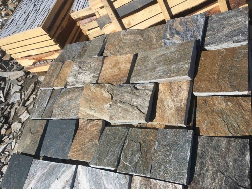 Плитка пилёная златолит Уральский для цоколя, отмостки купить в Раменском