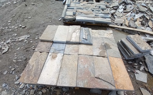 Плитка пилёная златолит Уральский для цоколя, отмостки купить в Раменском